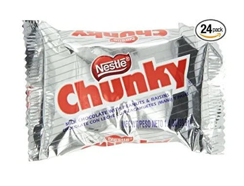 Vista 2 de Nestle Chunky - Barras de caramelo individuales de chocolate, 1.4 onzas (paquete de 24) (uscandyonline)