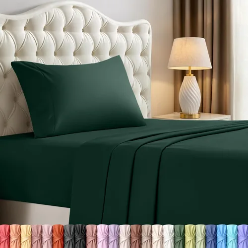 Vista 156 de Utopia Bedding - Juego de sábanas de microfibra cepillada, resistente al encogimiento y a la decoloración, de fácil cuidado, 3 piezas, tamaño Beige