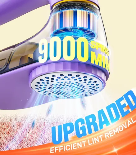 Vista 23 de POPCHOSE Afeitadora de Tela, Removedor de Pelusas Recargable, Desfuzzador para Suéteres, Removedor de Pelusas para Ropa, Suéter, Muebles, Sofá