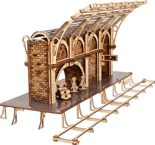 Vista 17 de UGEARS Máquina de Pinball Quidditch de Harry Potter - Rompecabezas 3D de madera para adultos para construir, kits de modelo mecánico de madera