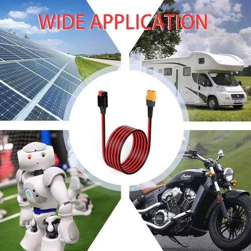 Vista 7 de Adaptador XT60 a Anderson, cable conector hembra XT60 de 12 AWG a Anderson para batería RC, estación de energía solar portátil y panel solar