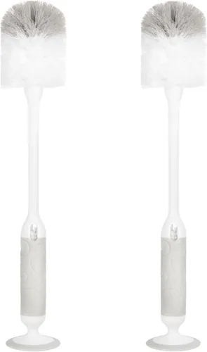 Vista 10 de Ubbi El juego de limpieza de biberones de lujo incluye un cepillo para pezones con ventosa, color gris