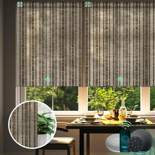 Vista 12 de Yoolax Persianas motorizadas con control remoto, persianas inteligentes de filtrado de luz compatibles con Alexa Google Home, persianas automáticas