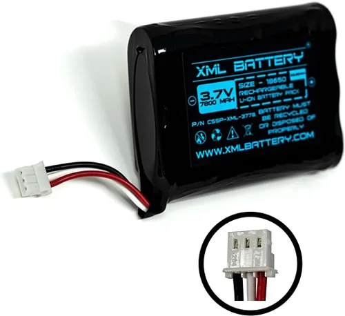 Vista 2 de Paquete de 2 baterías recargables de iones de litio 300-10186 3.7 V 7800 mAh para panel de sistema de seguridad