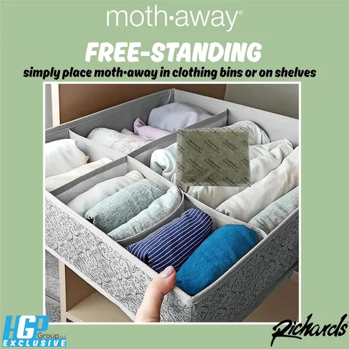 Vista 8 de Richards Homewares Moth Away Herbal Non Toxic Natural Repellent, 6-Jumbo Sachets