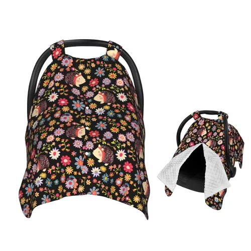 Vista 14 de Cubierta de lactancia para asiento de coche de bebé de murciélago negro, cubierta de lactancia para recién nacido, manta para regalo de ducha