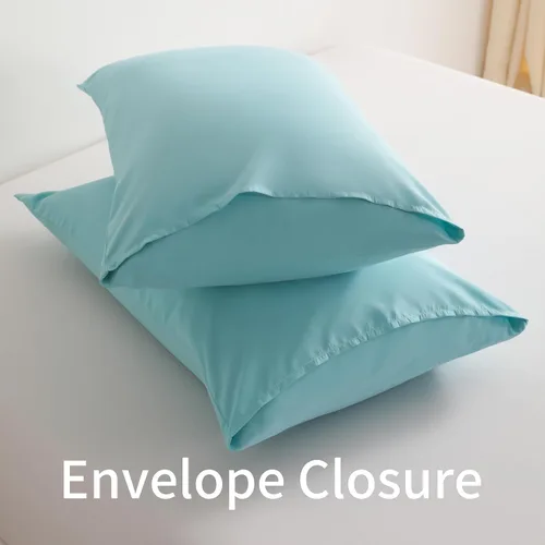 Vista 3 de BEDSUM Juego de 2 fundas de almohada de microfibra estándar suaves, resistentes a las arrugas y de fácil cuidado con cierre de sobre para niños, 20