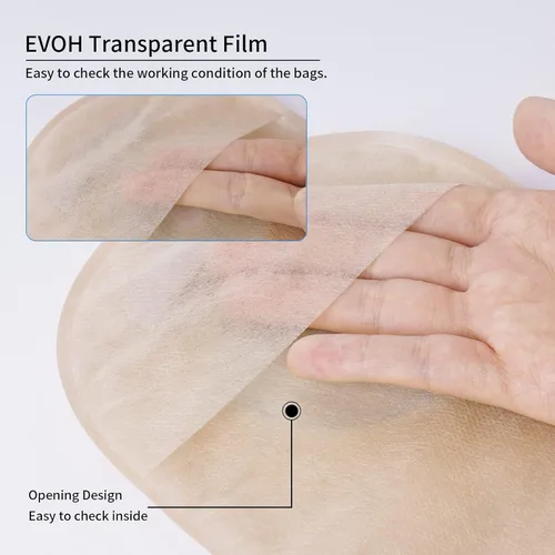 Vista 5 de 20 piezas de bolsas para colostomía Rainlotus, bolsa de ostomía de una pieza, bolsa de drenaje para el cuidado del estoma de ileostomía, corte a