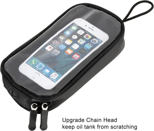 Vista 8 de X AUTOHAUX Bolsa Universal Magnética de 7 Pulgadas para Tanque de Moto, Funda para Teléfono, Maletín de Asiento de Falso Cuero Impermeable
