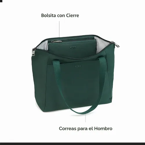 Vista 4 de TUMI Just In Case Tote - Bolsa de viaje plegable para mujeres y hombres - Lleva accesorios de viaje fácilmente Verde alpino