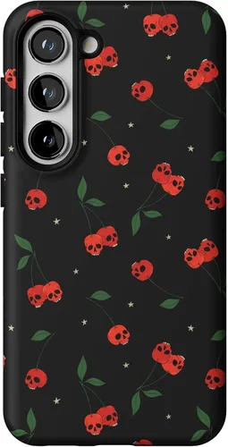 Vista 315 de Casely Funda para Galaxy S9 Postura de cadáver Yoga de esqueleto Diseño protector delgado esencial de doble capa