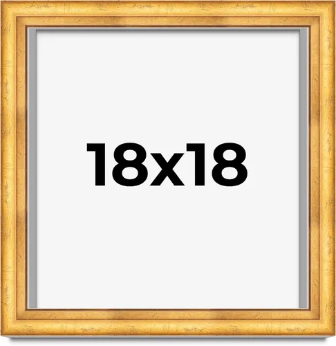 Vista 270 de Caja de sombra de 5 x 5 pulgadas, marco de exhibición biselado de hoja dorada Madera maciza 1.75 pulgadas de profundidad 1.75 pulgadas