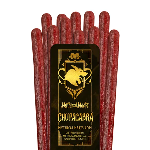 Vista 8 de Mythical Meats Sabor original (basilisco) Paquete de 12 palitos de bocadillo – Alligator suave con cerdo y carne de res – Carnes secas