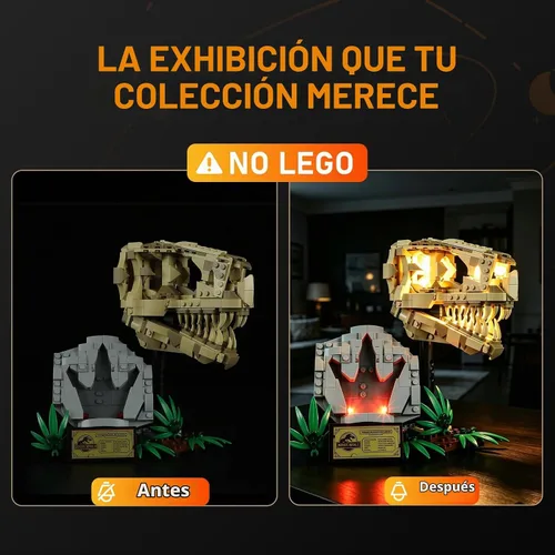 Vista 5 de LIGHTAILING Luz para Lego- 76964 Fósiles de Dinosaurios: T. rex Skull - Kit de iluminación LED compatible con el modelo de bloques de construcción