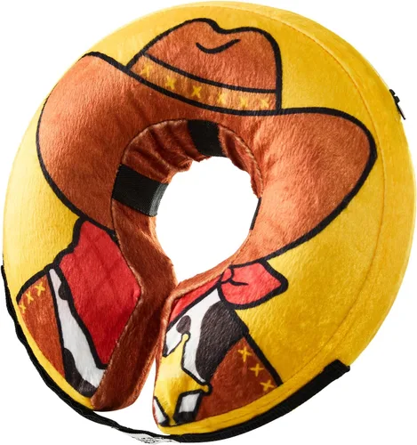 Vista 7 de BENCMATE - Collar inflable protector para perros y gatos, suave collar de recuperación para mascotas, no bloquea la visión (L, sandía)