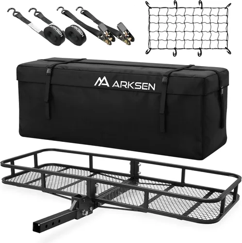 Vista 17 de Canasta de carga plegable de ARKSEN, receptor de enganche de 2", 60" de ancho