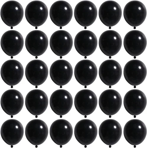 Globos de fiesta negros de 5 pulgadas, 100 mini globos de látex gruesos para decoración de cumpleaños, boda, baby shower (negro)