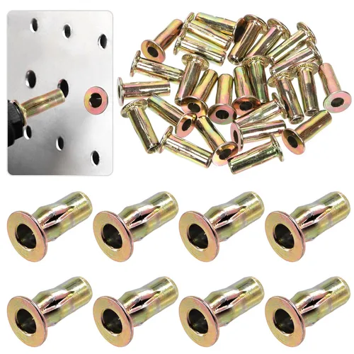 Vista 9 de Tanstic Kit de 34 tuercas remachadoras de agarre múltiple con estuche de almacenamiento, M4 M5 M6 M8 tuerca remachadora de acero al carbono chapada