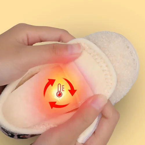 Vista 2 de L-RUN Pantuflas de invierno para niñas y niños, cálidas, para el hogar, con forro de microfibra, para interiores y exteriores