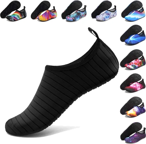 ANLUKE - Zapatos de agua de secado rápido para mujeres y hombres, estilo calcetines, sensación de pies descalzos, ideales para yoga, playa, natación