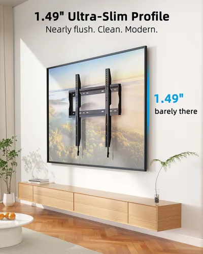 Vista 5 de HOME VISION Soporte de pared de TV resistente para televisores de 42 a 100 pulgadas, se adapta a televisores TCL y Samsung de 98 pulgadas, acero