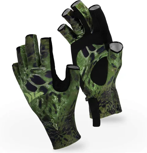 Vista 24 de KastKing Sol Armis - Guantes de protección solar UPF50+, guantes de pesca, protección UV, protección solar para exteriores, kayak, remar