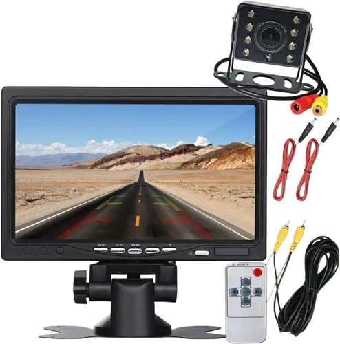 7" Car TFT LCD Screen Monitor Rear View Reversing Backup Camera Kit with 10M Cable Compatible with Truck/Bus/RV/Trailer/Tractor/Camper(Camera Only)