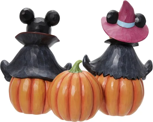 Vista 2 de Enesco Disney Traditions by Jim Shore - Figura de Halloween de Mickey y Minnie Mouse, 7.25 pulgadas, multicolor