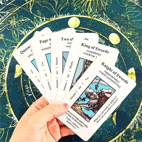 Vista 2 de Han Yu Bowen Tarot Tarot Tarot,Cartas de tarot para principiantes,Cartas de tarot con libro guía,Cartas de tarot con significados en ellos