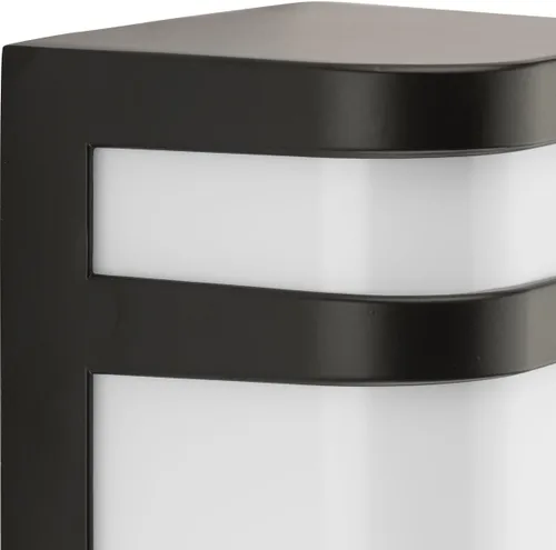 Vista 7 de Progress Lighting Valera LED Collection - Farol acrílico blanco mate con pantalla moderna para exteriores, pequeña pared, luz de bronce