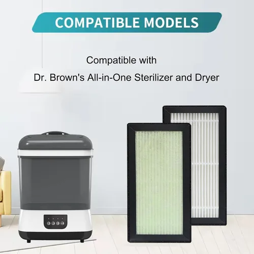 Vista 2 de Paquete de 6 filtros de repuesto para esterilizador y secadora Dr. Brown's para biberones y chupetes