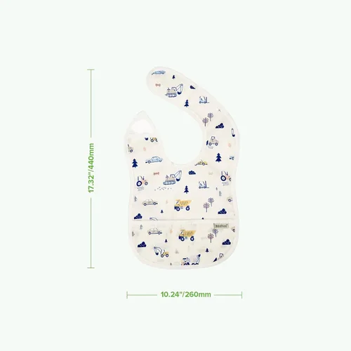 Vista 9 de haakaa Waterproof Baby Bibs for Eating, Soft & Lightweight Toddler Bibs with Food Pocket, Easy Wipe Clean, Ages 6–24M, 2 Pack