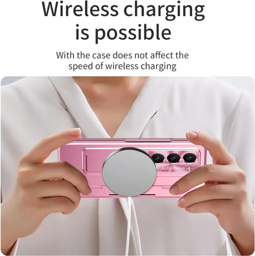 Vista 6 de Funda para Samsung Galaxy Z Fold 5 con protección de bisagra, [protector de pantalla integrado] diseño de una sola pieza, protector de lente