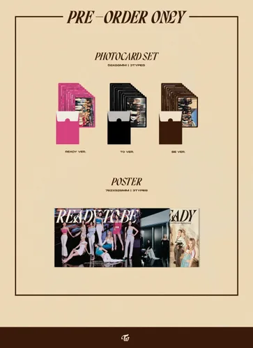 Vista 5 de TWICE - LISTO PARA SER (12º Mini Álbum) CD+Beneficio de Pre-Pedido+Póster Plegado (LISTO Ver.)