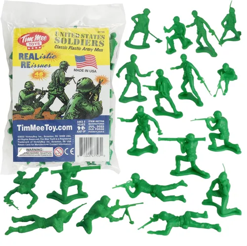 Vista 13 de TimMee Soldados de plástico del ejército - 48 figuras de juguete de soldados negros - Fabricado en EE. UU