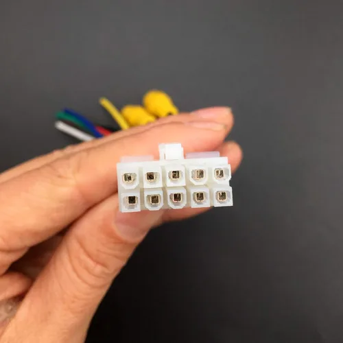 Vista 2 de LIZAPUS Arnés de cables dual TBX10A de 10 pines con conector RCA MXD337BT, MCD237BT, MCP1337BT, AMCP425BT