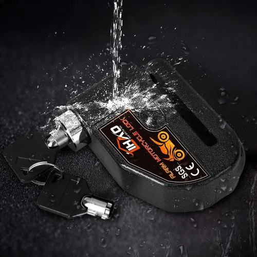 Vista 4 de LIHAO Candado de Disco para Motocicleta, Alarma Antirrobo Impermeable para Freno de Disco de Motocicleta o Scooter