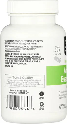 Vista 4 de 365 by Whole Foods Market, Amino Essentials, 100 Cápsulas