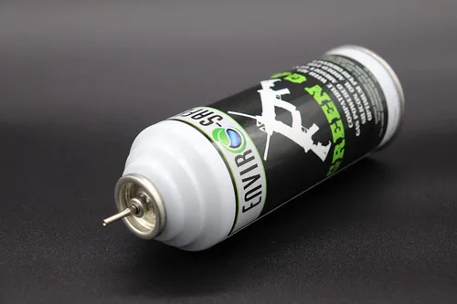 Vista 3 de Recambio de gas verde Airsoft para pistola, rifle (2 latas) 13.5 onzas líquidas cada una