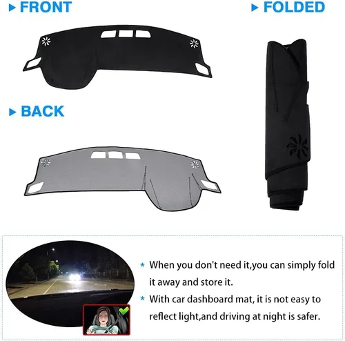 Vista 7 de Autorder Ajuste personalizado para cubierta de salpicadero, Nissan Rogue 2021, 2022, 2023, T33, accesorios para salpicadero, cubierta antideslizante