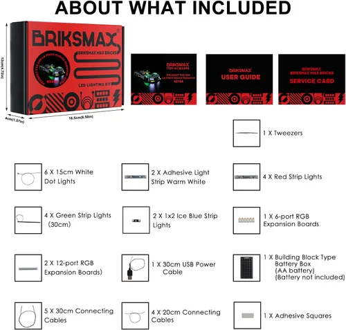 Vista 6 de BRIKSMAX Kit de iluminación LED para LEGO-42156 Peugeot 9X8 24H Le Mans Hybrid Hypercar - Compatible con Lego Technic Building Blocks Model- No