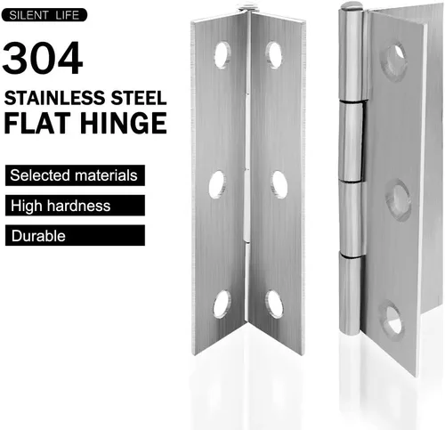 Vista 6 de Bisagra de puerta de acero inoxidable para muebles para el hogar, 10 unidades, 2.15 x 1.3 pulgadas