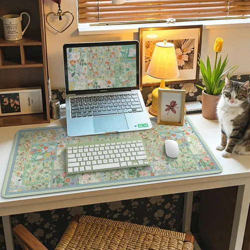 Vista 6 de iCasso Verde Alfombrilla Grande para Mouse, Alfombrilla de Juegos, Alfombrilla de Escritorio para Computadora de Escritorio, Alfombrilla