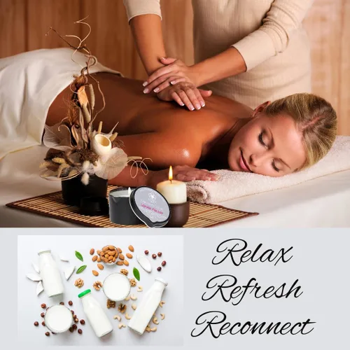 Vista 8 de FLEUR DE SPA Vela de aceite de masaje, 6 onzas con boquilla de vertido, fabricada en Estados Unidos, mezcla natural de coco y soja, se derrite