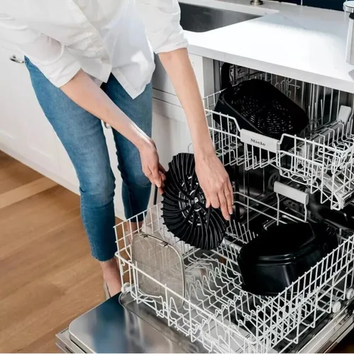 Vista 5 de Ninja Foodi Pro 5 en 1 con sonda inteligente integrada para uso en interiores, freidora de aire de 4 cuartos, para asar, hornear, deshidratar