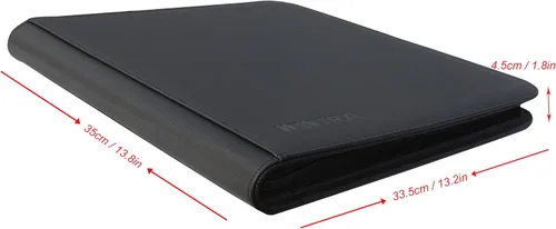 Vista 4 de Álbum negro de doble cara para tarjetas coleccionables de 12 bolsillos, carpeta de tarjetas premium de carga lateral, carpeta de 720 bolsillos