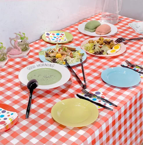 Vista 5 de Juego de utensilios de plástico para servir, 18 piezas, 9 pulgadas, negro