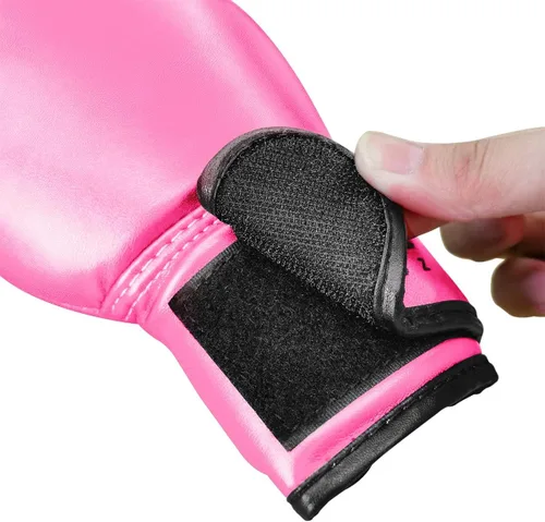 Vista 5 de Guantes de boxeo para niños y jóvenes, 4, 6, 8 onzas, color rosa, guantes para boxeo para niñas