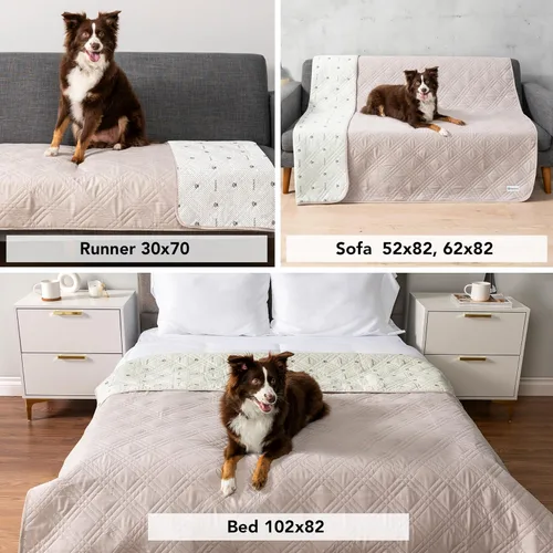 Vista 4 de PetAmi Funda de sofá impermeable para perros, manta impermeable para mascotas, funda reversible para muebles protector de sofá para cama de gato