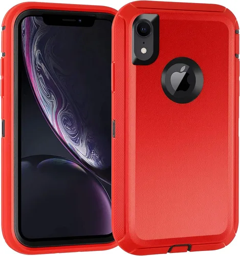 Vista 13 de Co-Goldguard Funda para iPhone XR, [3 capas] [a prueba de golpes] [a prueba de caídas] para iPhone XR, funda de protección resistente para iPhone